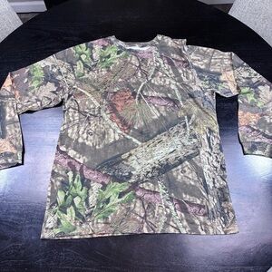 Magellan Outdoors Men's Long Sleeve Camo Tee in Green, Brown and Tan